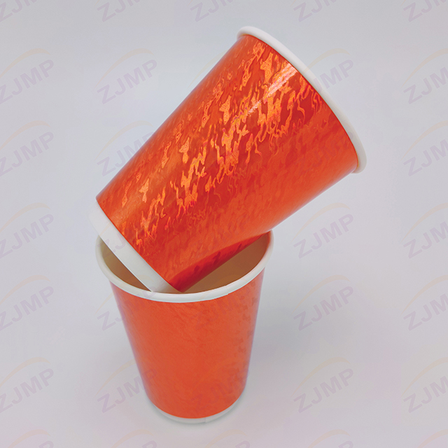 Laser paper beverage cup